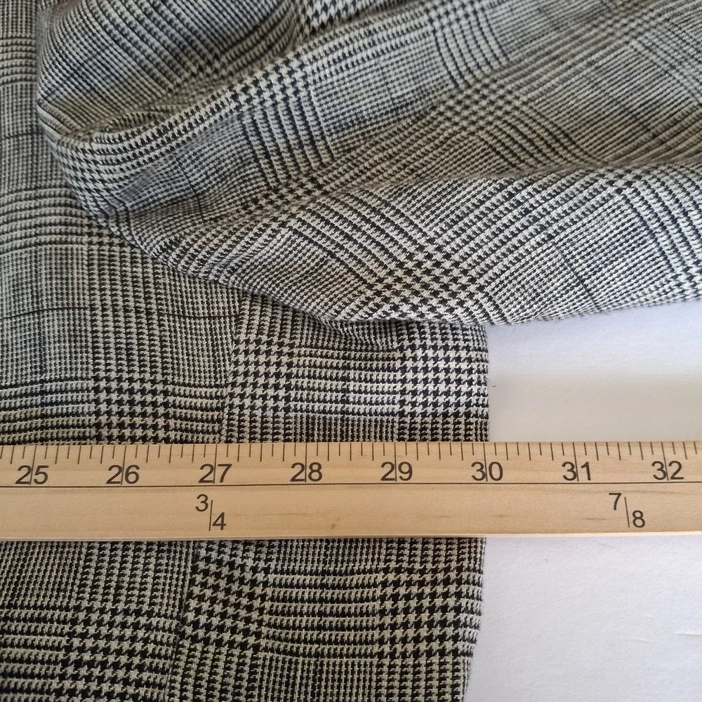 Oak Hill Men Blazer Jacket 3XL 54 56 Glen Plaid Houndstooth Linen Blend Coat